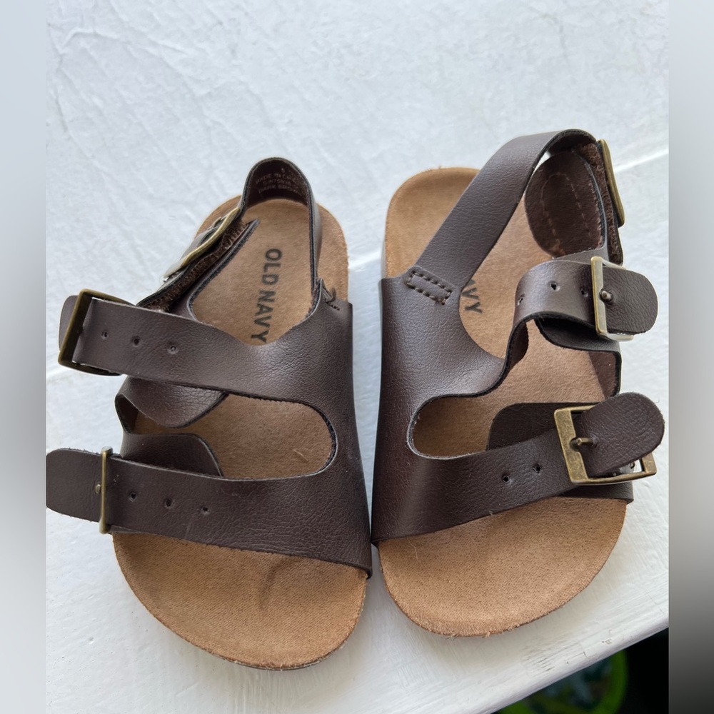 Brown sandals - old navy . Worn once soles are clean